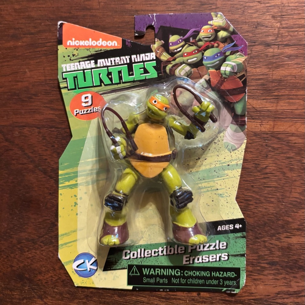 NEW Teenage Mutant Ninja Turtles Collectible Puzzle Eraser Michelangelo